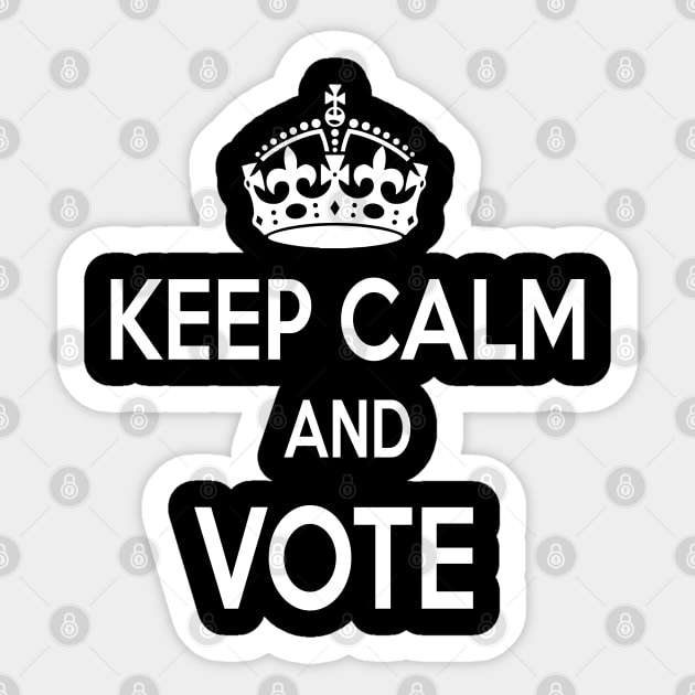 Keep Calm and Vote Sticker by JonesCreations